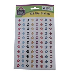 Teacher Created Resources 528‎ Colorful Pet Paws Stickers Accid And Lignin Free